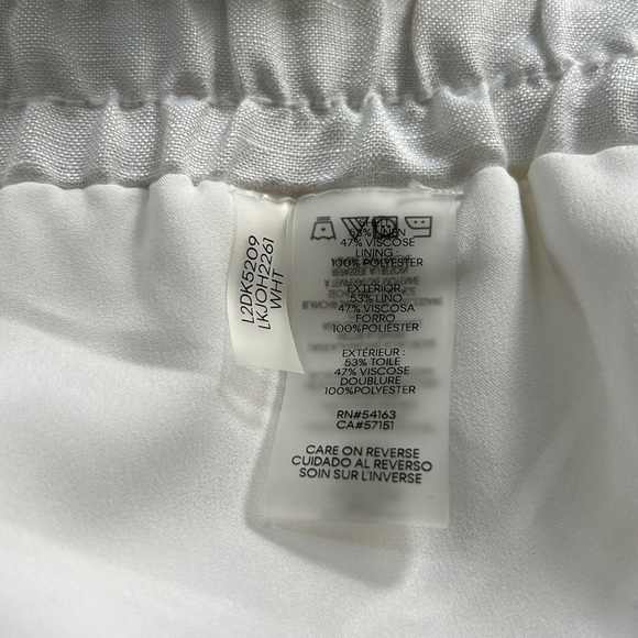 KARL LAGERFELD PARIS Linen Straight Leg Drawstring Joggers - Picture 9 of 12